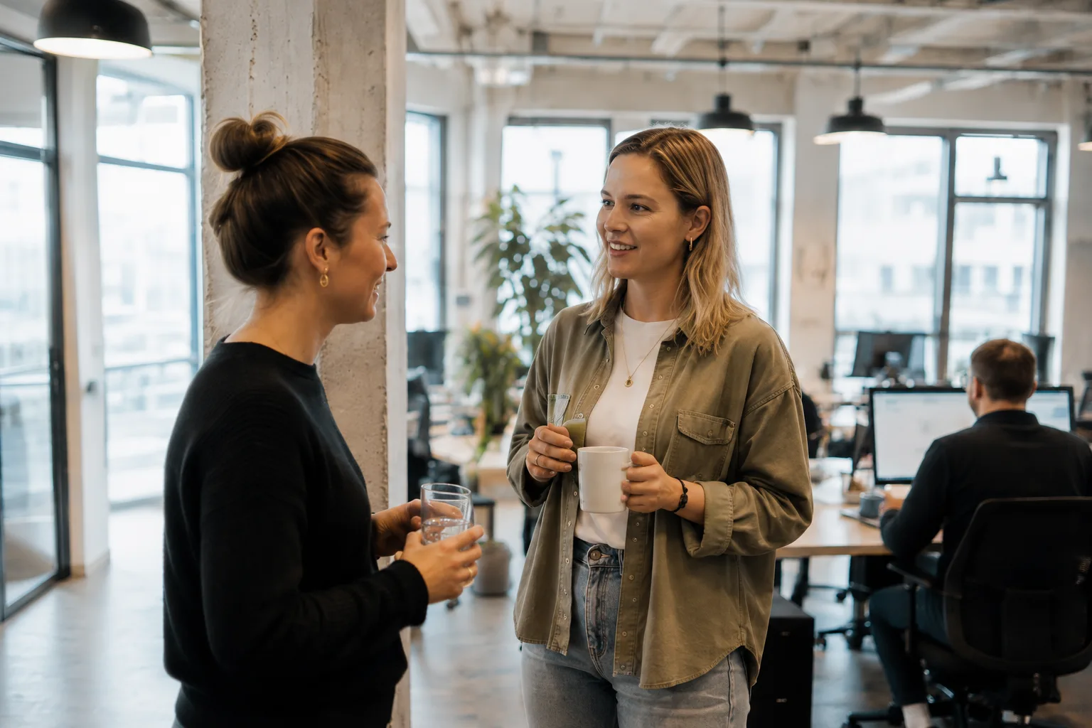 B2B-Team bespricht technische Daten für ein komplexes Angebot